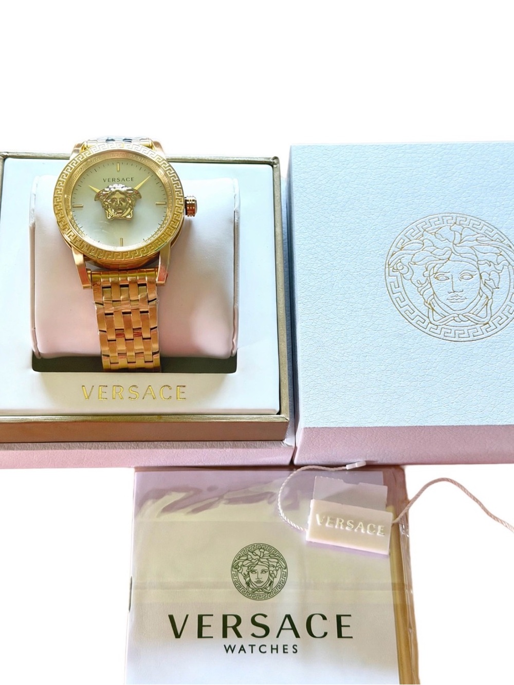 Versace VERD00318 Palazzo Empire Gold Watch MSRP $1695 NOW $1090 - Picture 9 of 9